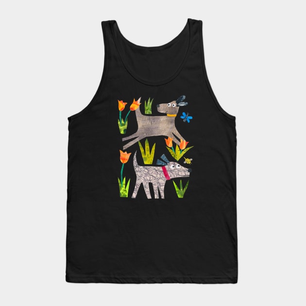 Dogs in the park Tank Top by Tracey English